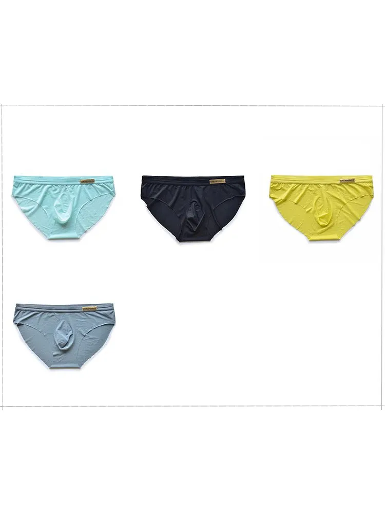 2 Pack Men's Low-Rise Sexy Solid Quick-Dry Briefs