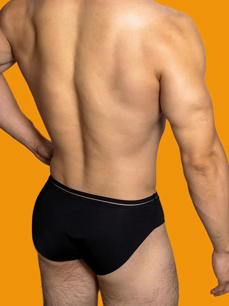 2 Pack Men's Low-Rise Sexy Solid Quick-Dry Briefs