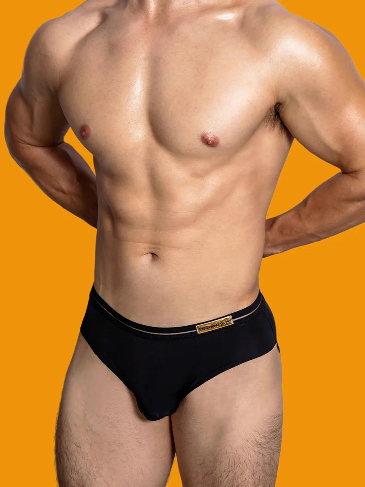 2 Pack Men's Low-Rise Sexy Solid Quick-Dry Briefs