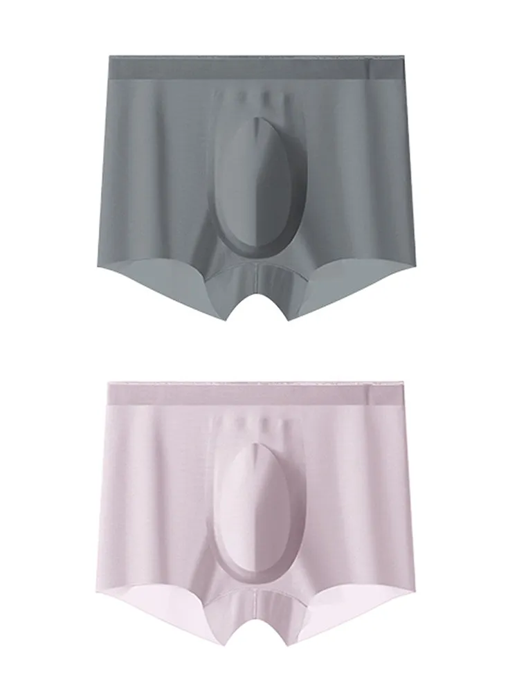 2 Pack Men's Ultra-Thin Ice Silk Quick-Dry Trunks