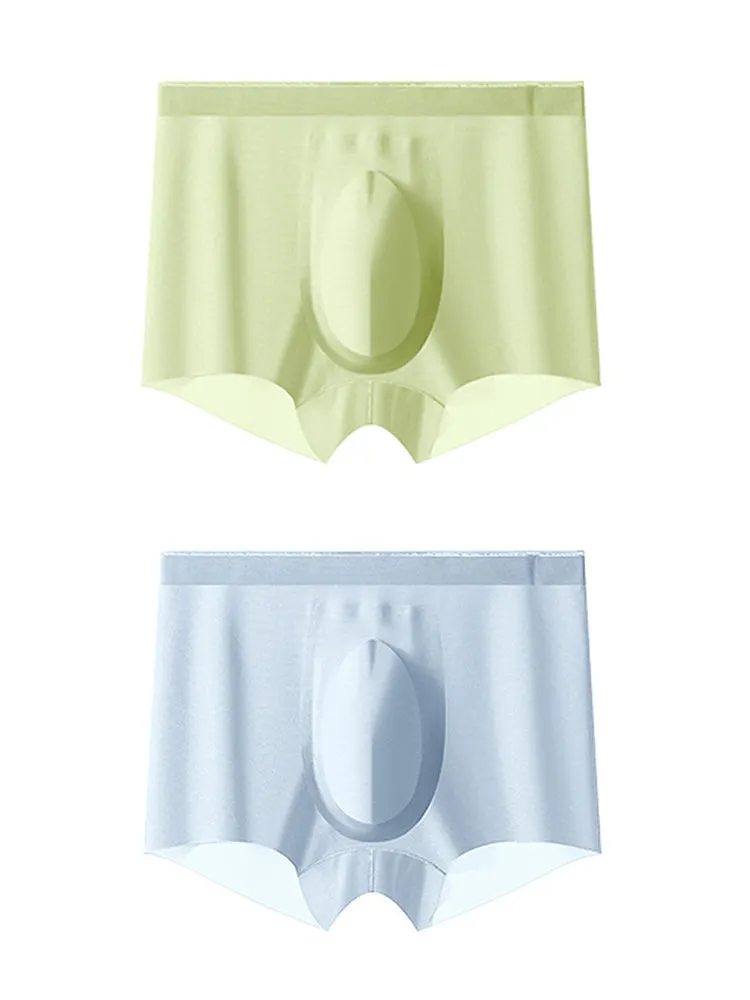 2 Pack Men's Ultra-Thin Ice Silk Quick-Dry Trunks