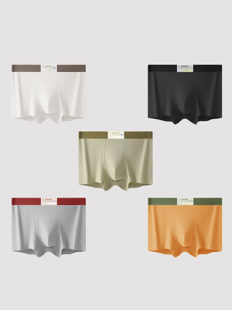 3 Pack Men's Cotton Breathable Antibacterial Quick-Dry U-Shaped Trunks