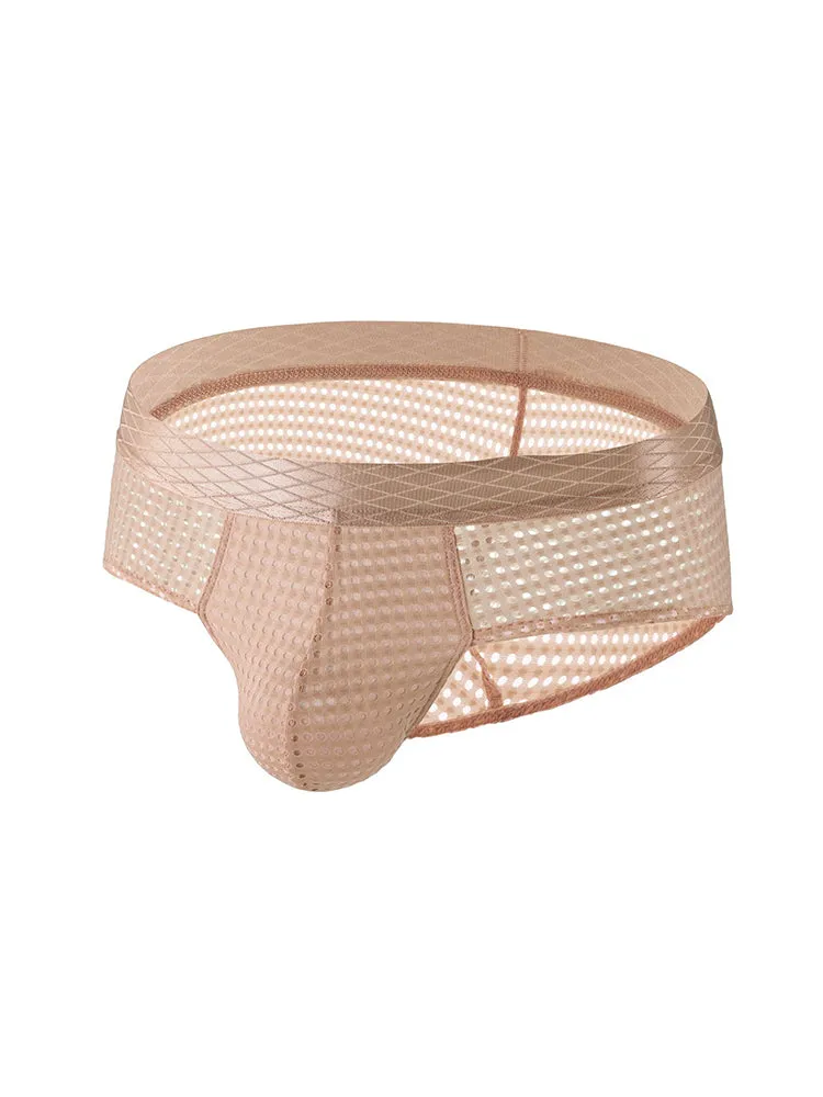 3 Pack Men's Quick-Dry Mesh Low-Rise Briefs