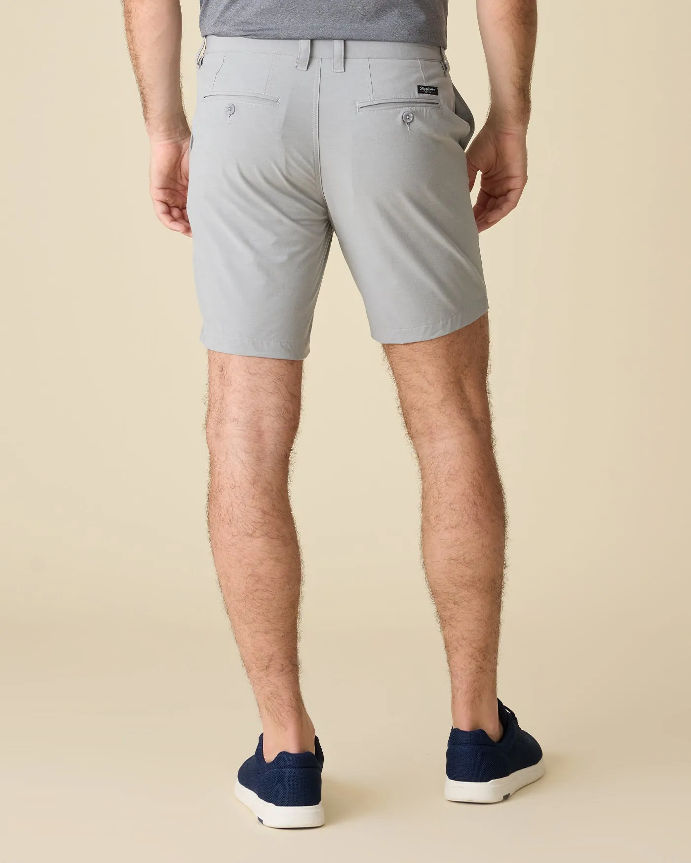 ANY-WEAR COTTON BLEND HYBRID PERFORMANCE SHORT - 8" INSEAM