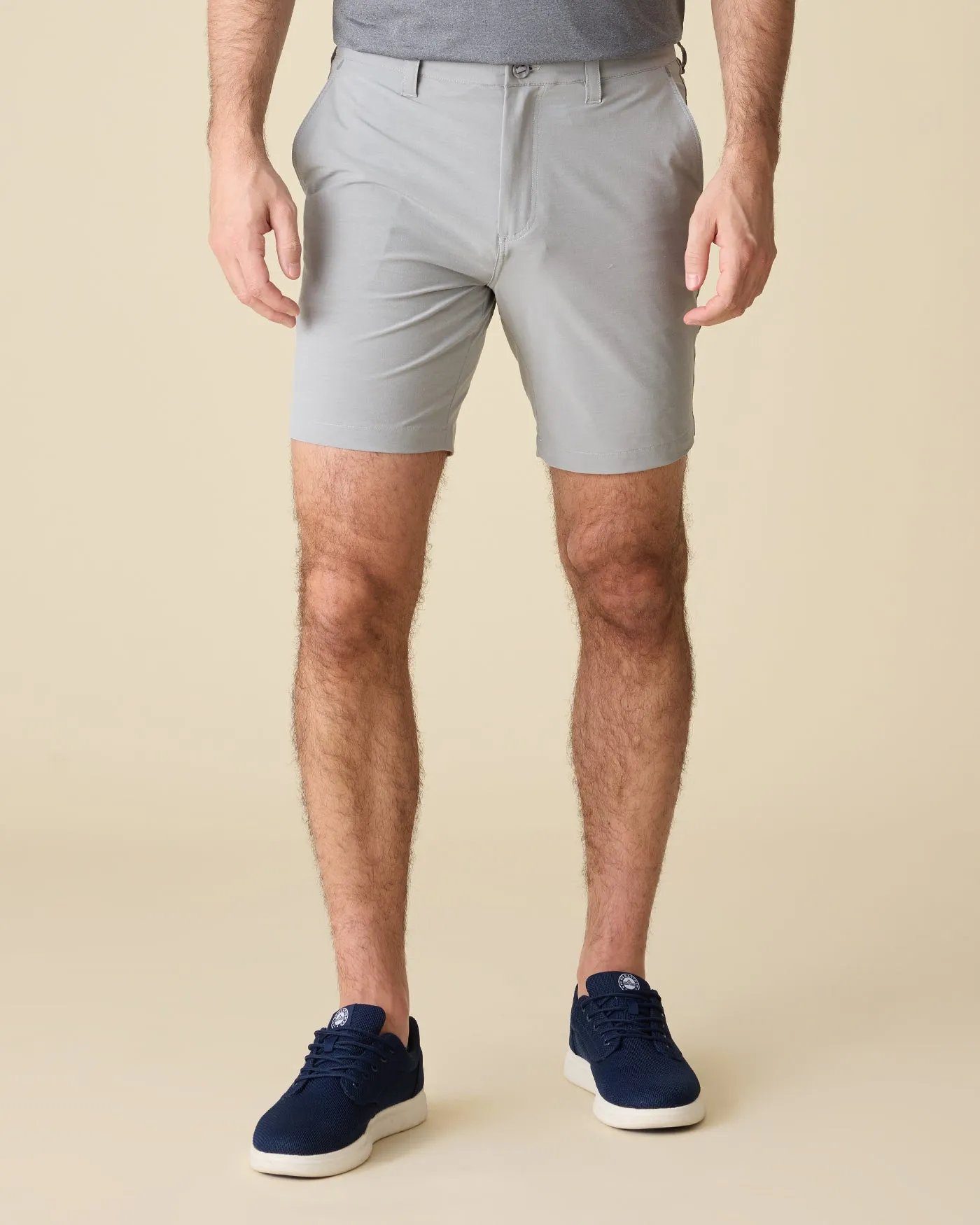 ANY-WEAR COTTON BLEND HYBRID PERFORMANCE SHORT - 8" INSEAM