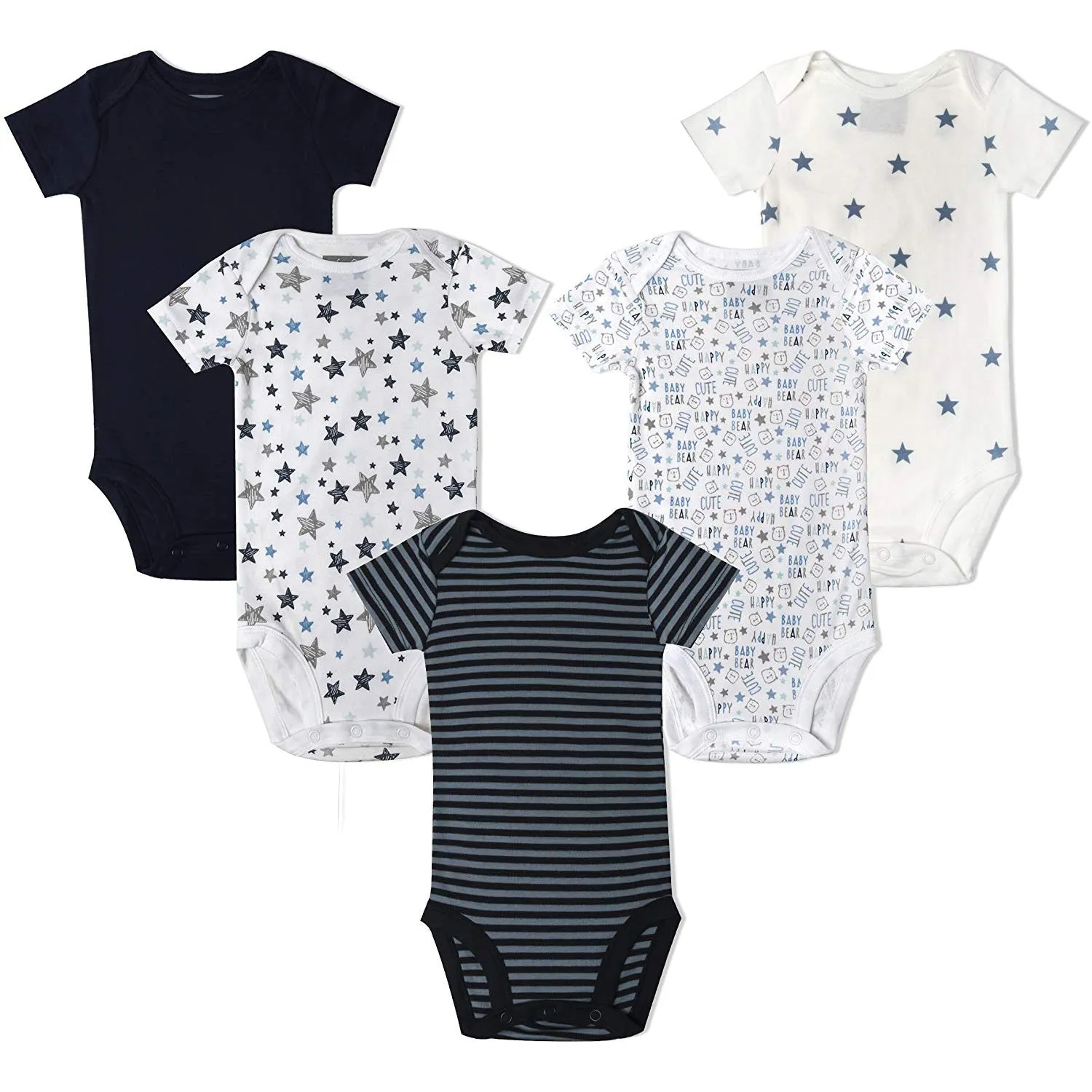 Baby Boy Bodysuits (5-Pack)