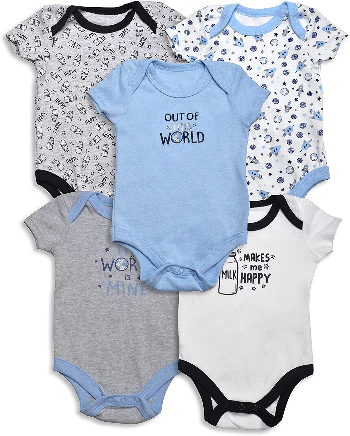 Baby Boy Bodysuits (5-Pack)
