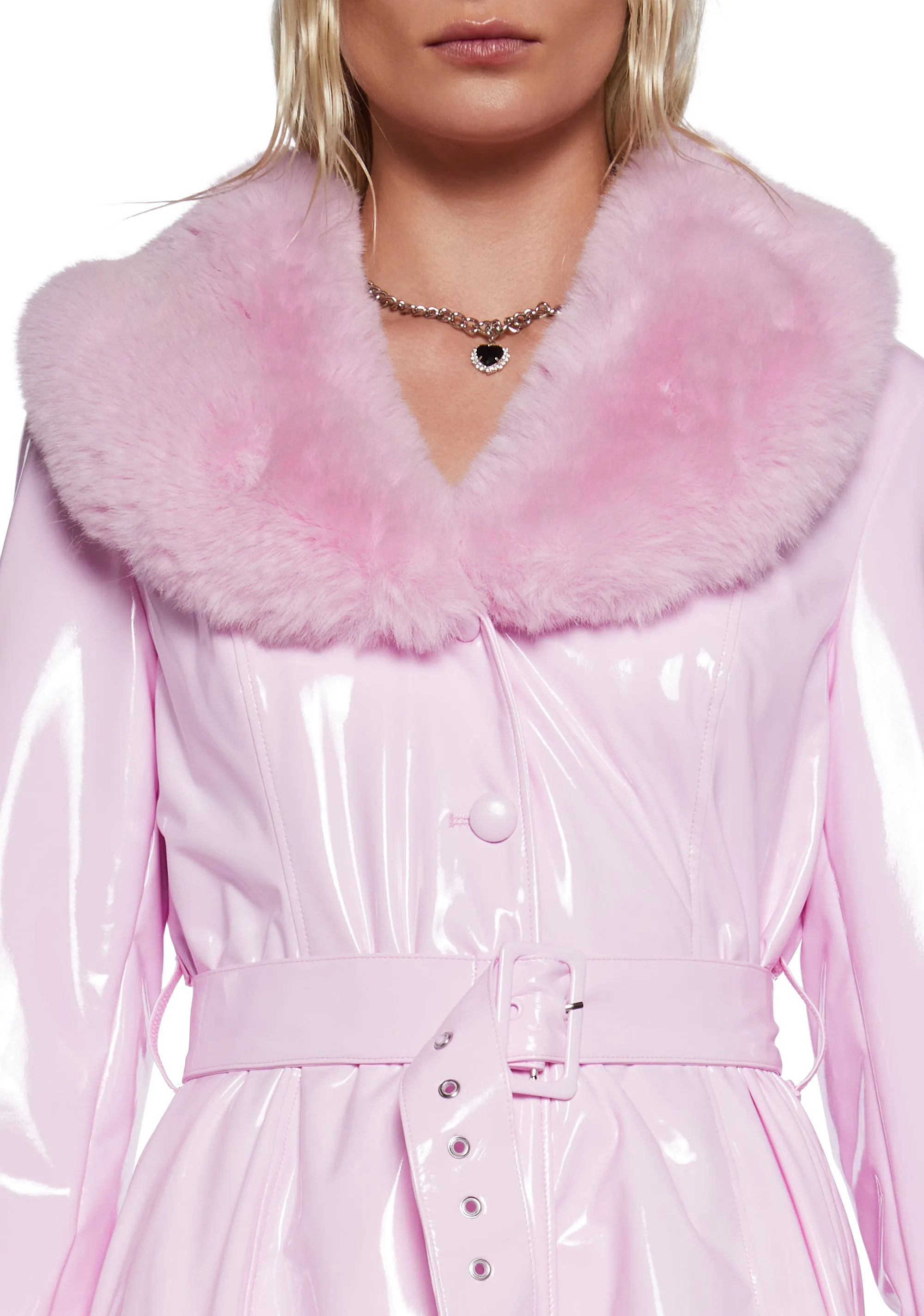 Back In Style Patent Trench Coat