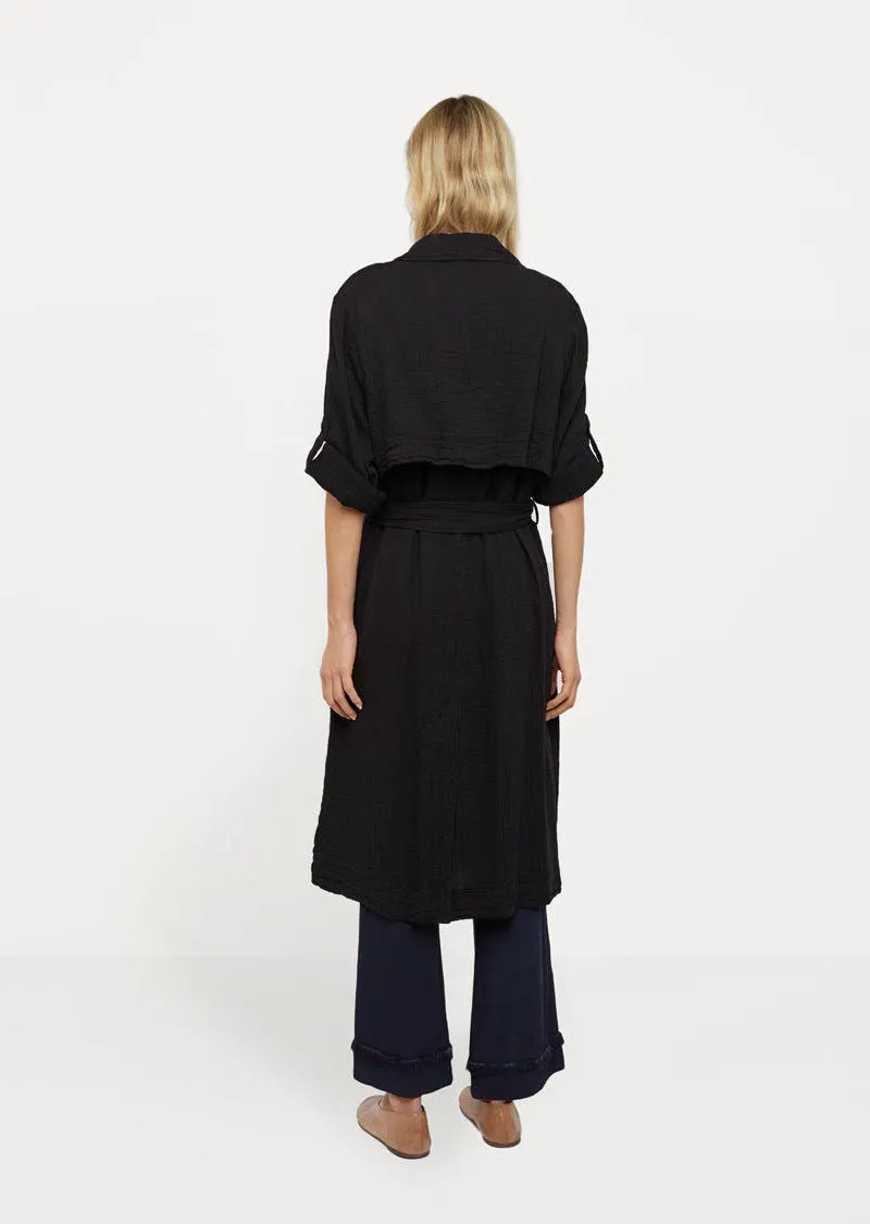 Cotton Gauze Trench Robe