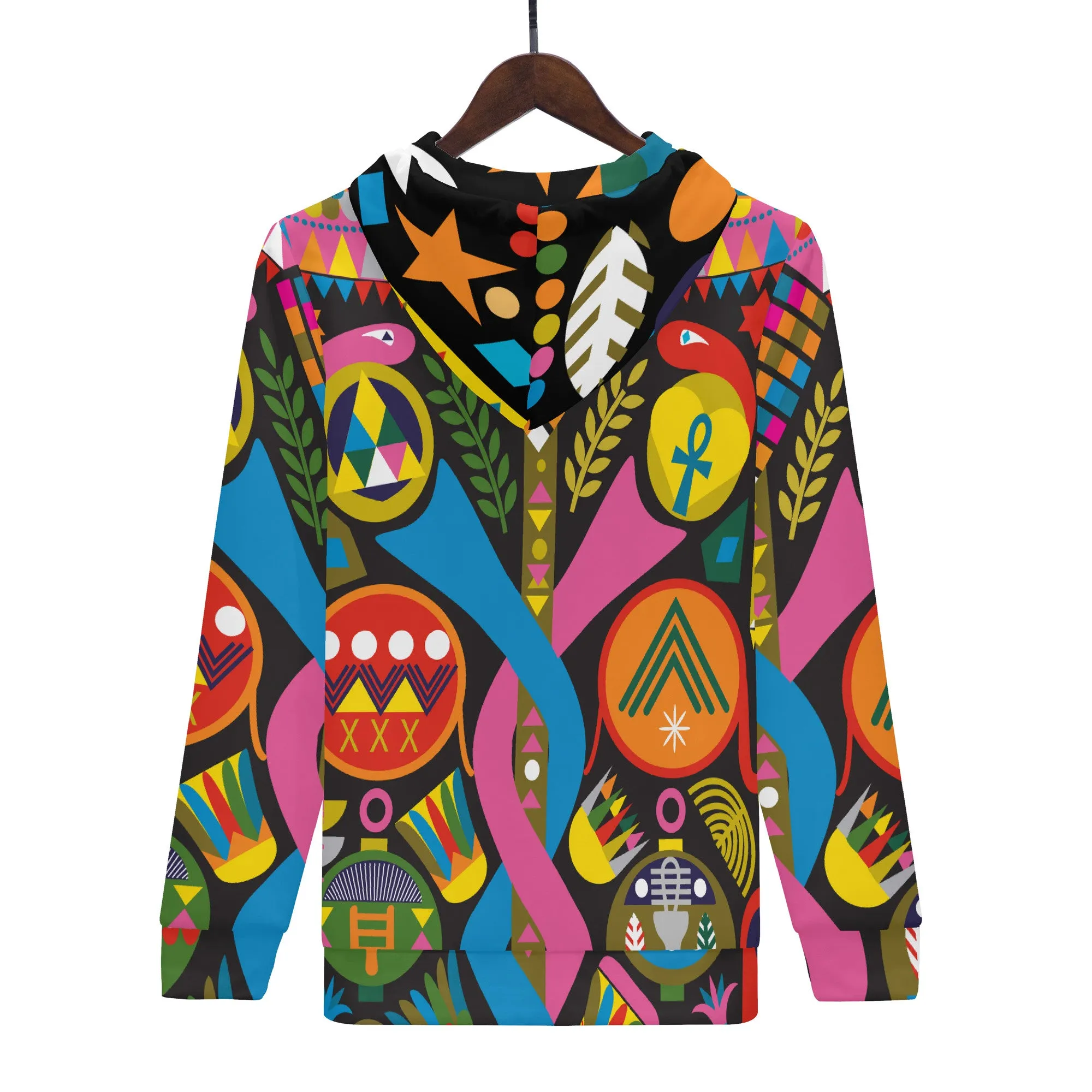 Double Snake All Over Print Zip Hoodie