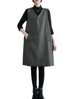 ellazhu Women's Funky V-Neck Cardigan Vest Solid Color Sleeveless Outerwear GZ122
