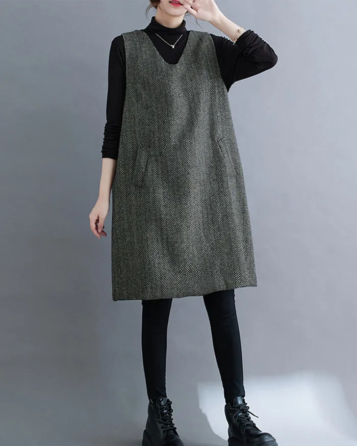 ellazhu Women's Funky V-Neck Cardigan Vest Solid Color Sleeveless Outerwear GZ122