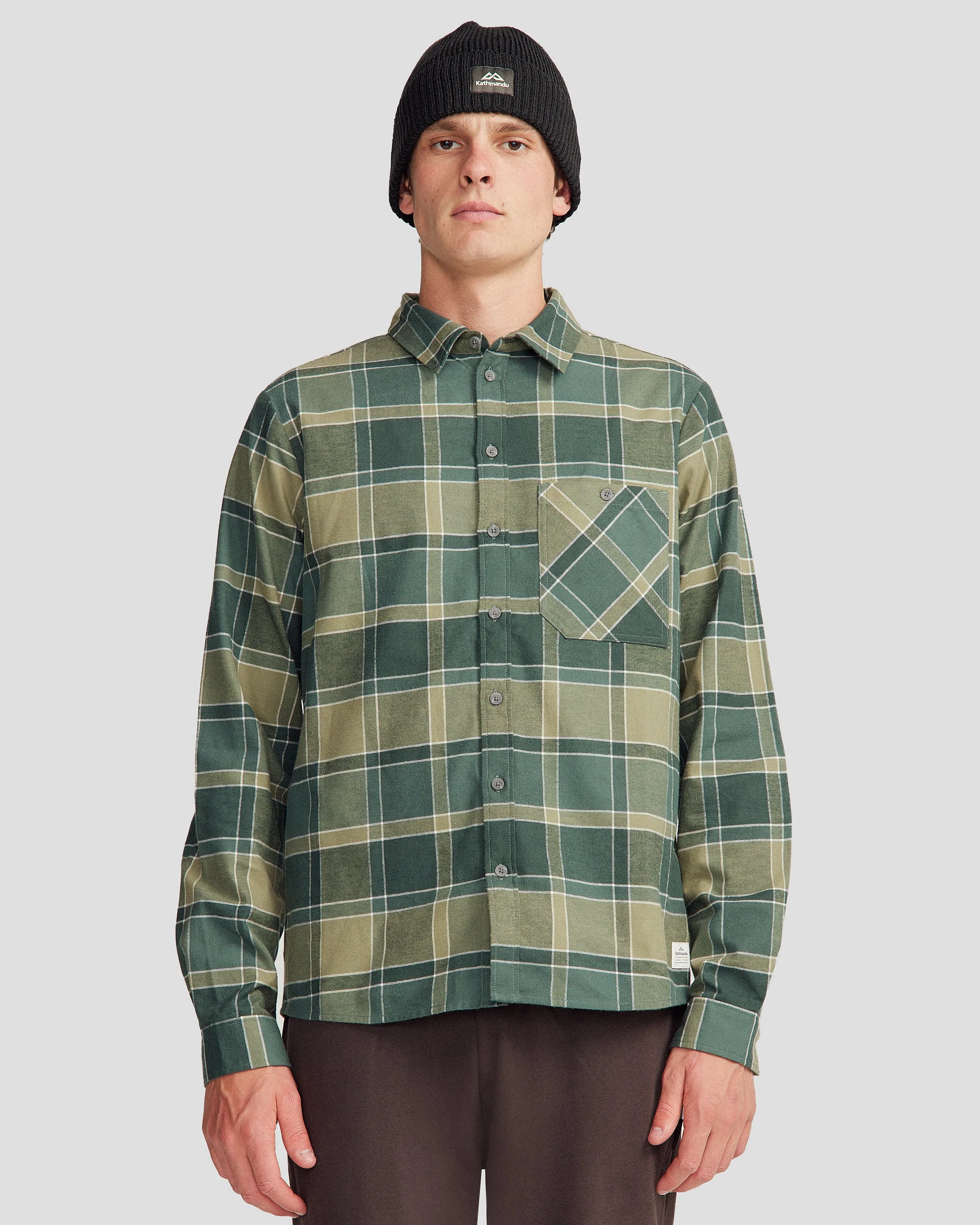 Fyfe Men's L/S Shirt - Forest Plaid
