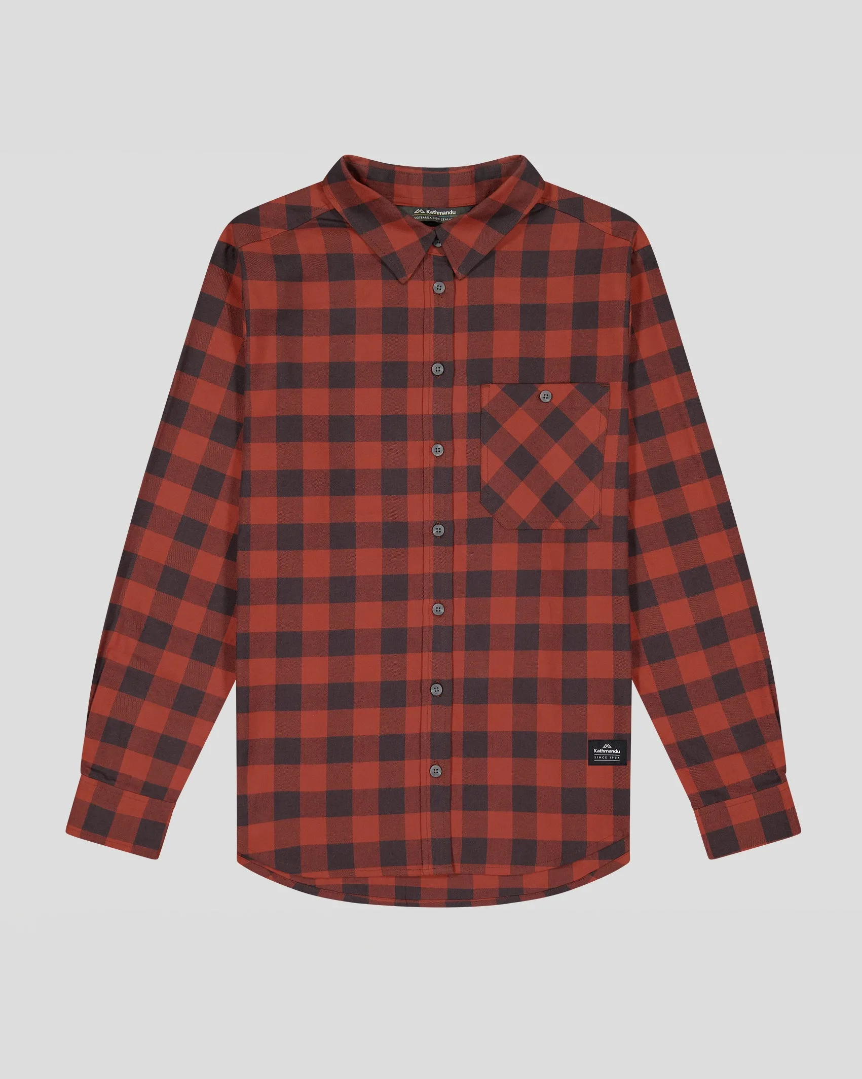 Fyfe Women's L/S Shirt - Redwood Gingham