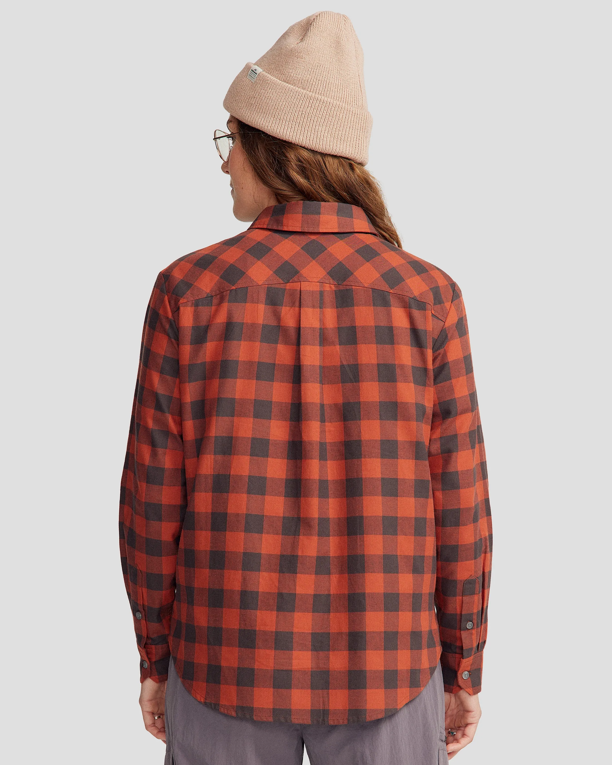 Fyfe Women's L/S Shirt - Redwood Gingham