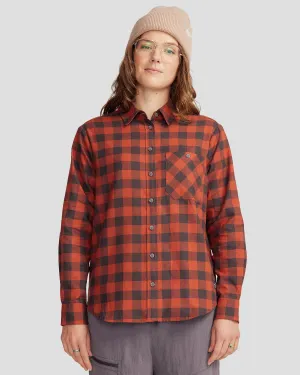 Fyfe Women's L/S Shirt - Redwood Gingham