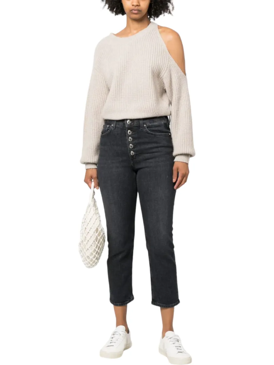 Jeans cropped Koons a vita media
