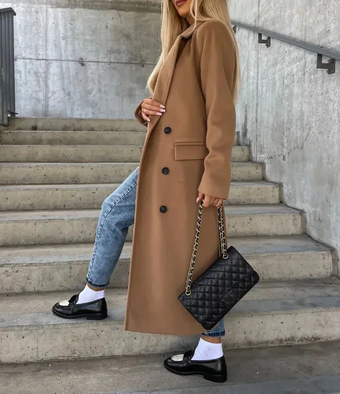 Kim | Elegant Double-Breasted Wool Coat