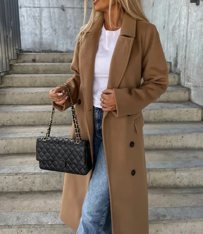 Kim | Elegant Double-Breasted Wool Coat
