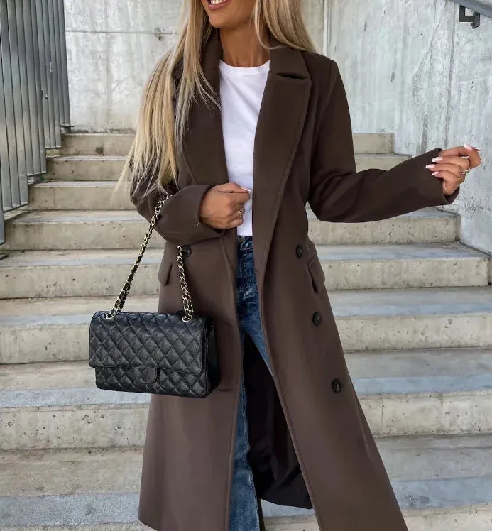 Kim | Elegant Double-Breasted Wool Coat
