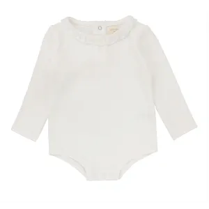 Lil Legs Ruffle Onesie Winter White