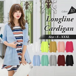 LONG SLEEVE OPEN FRONT LONGLINE