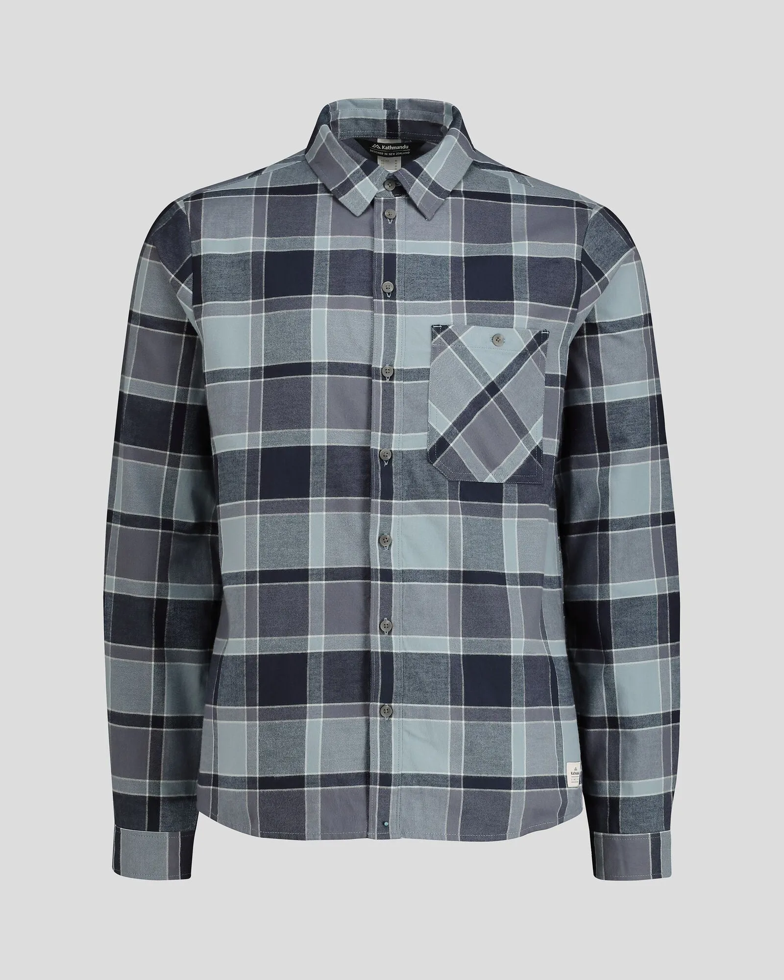Men's Fyfe Flannel Shirt - Mid Navy Plaid