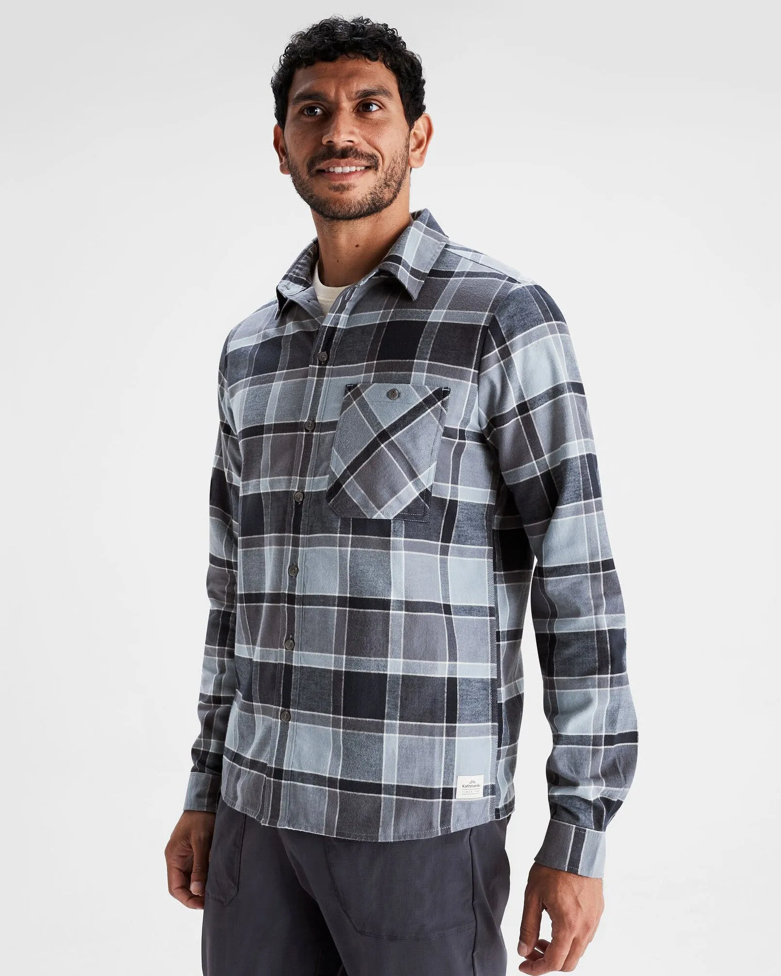 Men's Fyfe Flannel Shirt - Mid Navy Plaid