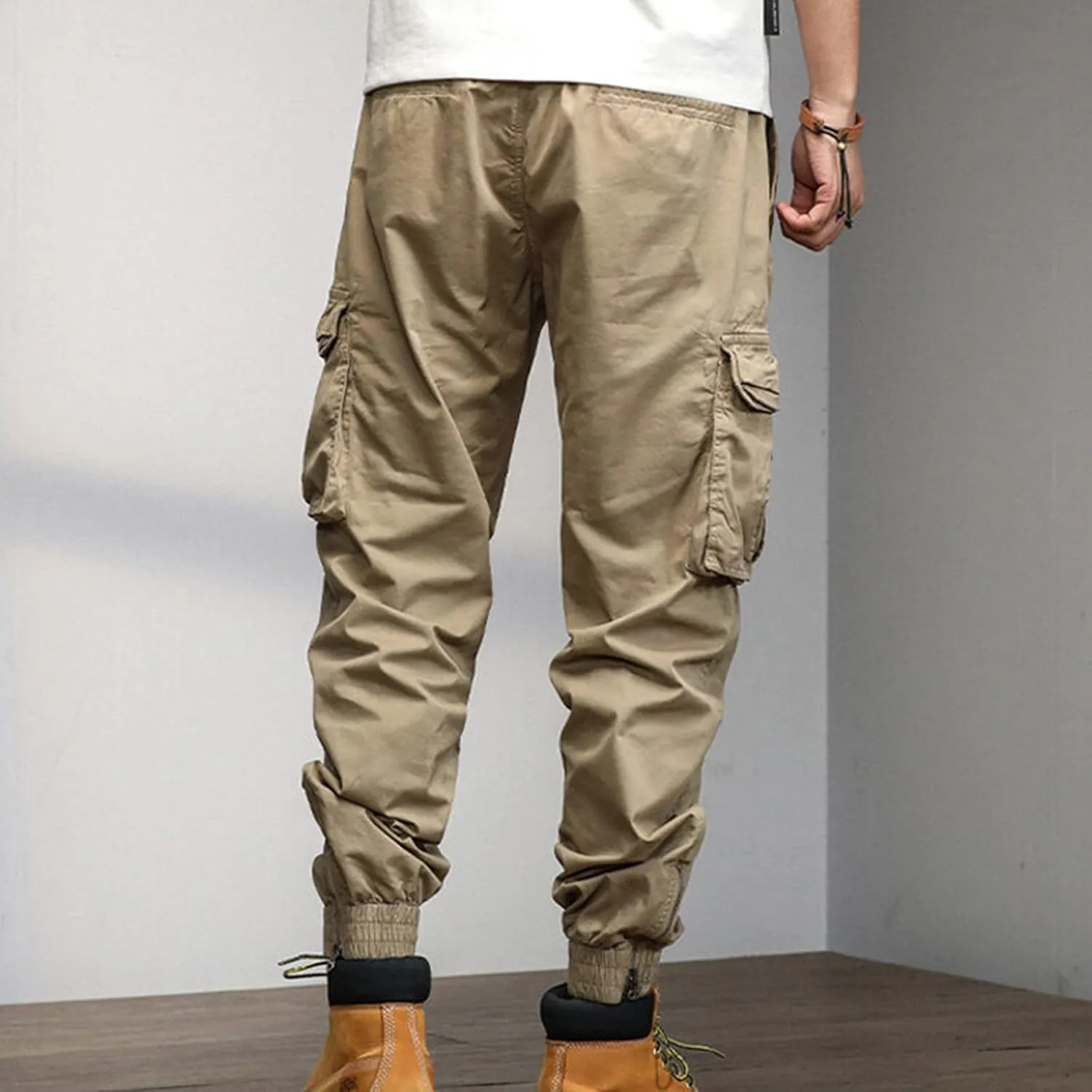 Mens Workout Cargo Sweatpants Pants Training Sport Tapered Sweatpants Breathable Sweatpants Men's Mesh Jogger Zipper