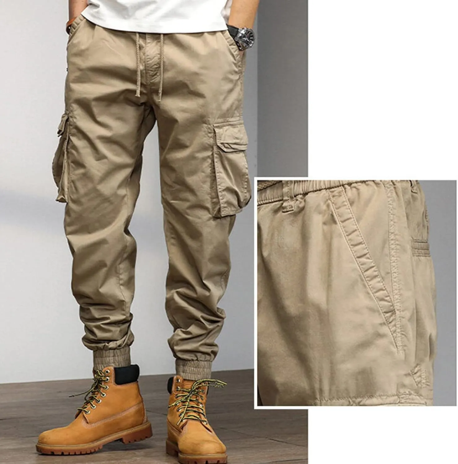 Mens Workout Cargo Sweatpants Pants Training Sport Tapered Sweatpants Breathable Sweatpants Men's Mesh Jogger Zipper