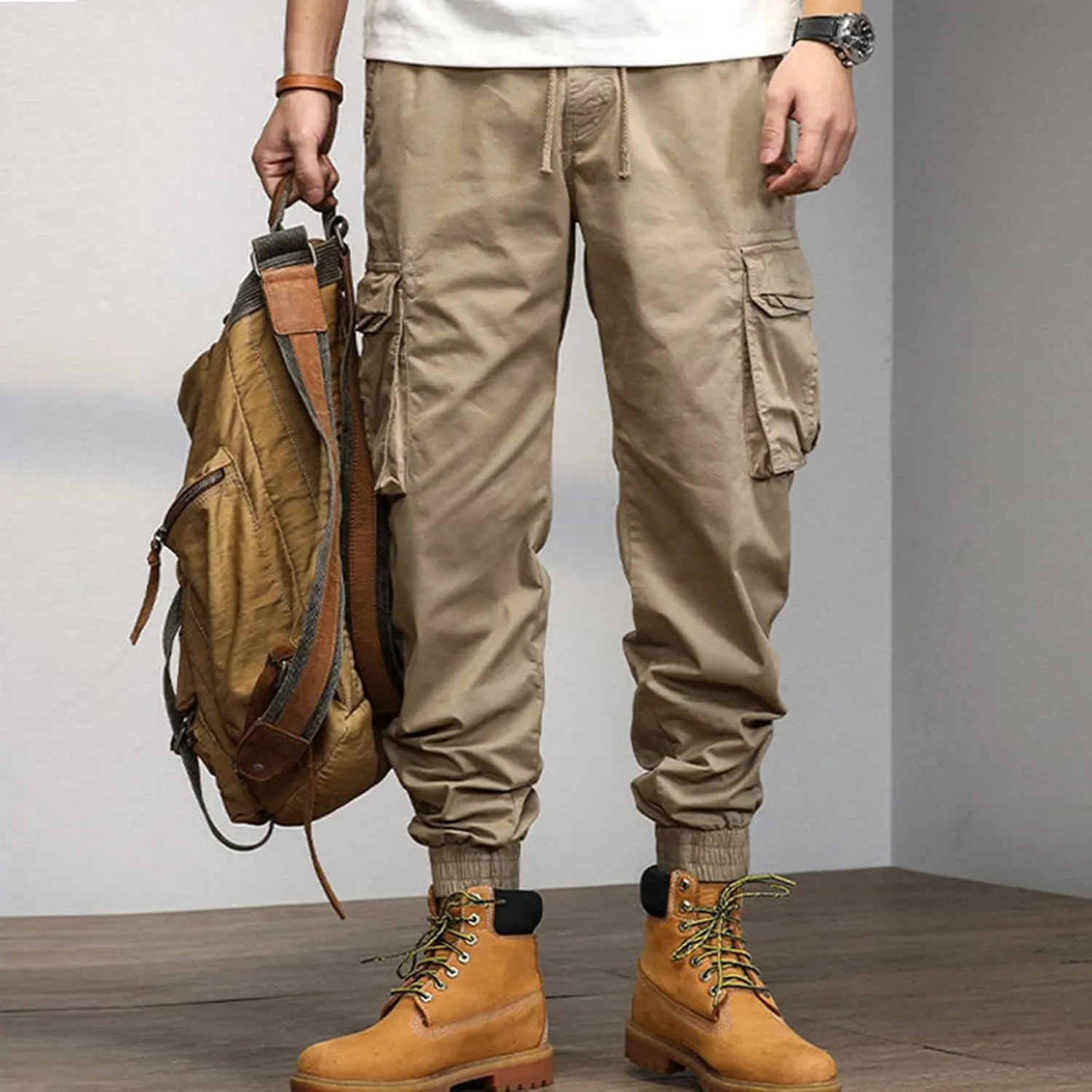 Mens Workout Cargo Sweatpants Pants Training Sport Tapered Sweatpants Breathable Sweatpants Men's Mesh Jogger Zipper