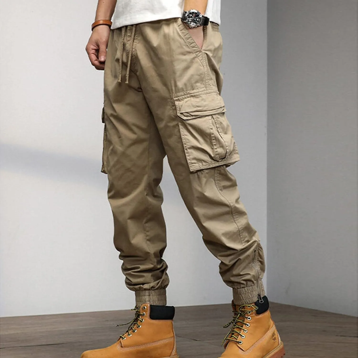 Mens Workout Cargo Sweatpants Pants Training Sport Tapered Sweatpants Breathable Sweatpants Men's Mesh Jogger Zipper