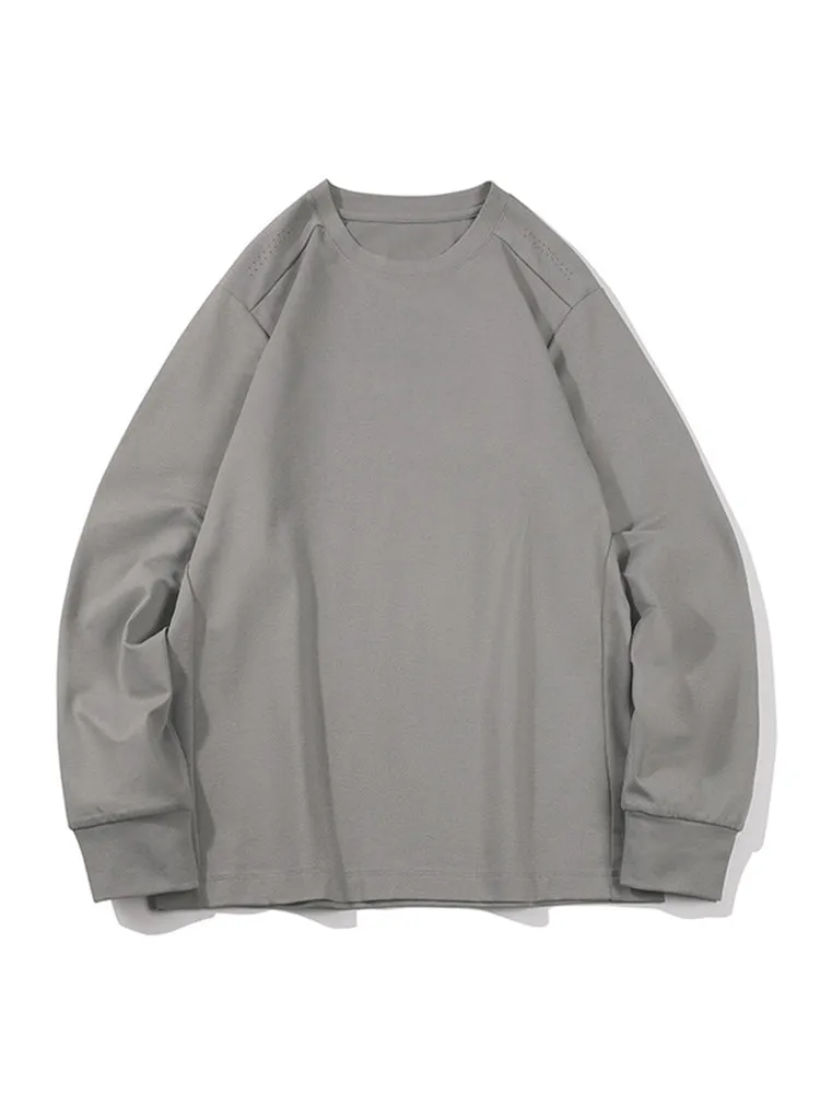 Outdoor Long-Sleeve Sweat-Wicking Quick-Dry Simple Loose Unisex Sports Top