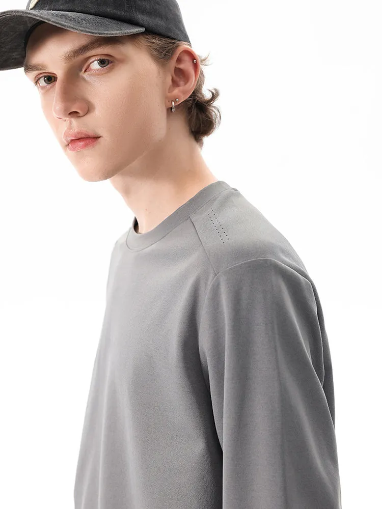 Outdoor Long-Sleeve Sweat-Wicking Quick-Dry Simple Loose Unisex Sports Top
