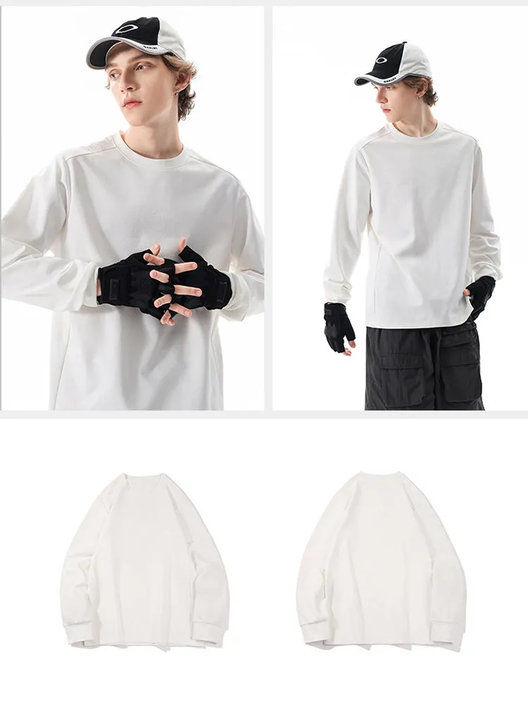 Outdoor Long-Sleeve Sweat-Wicking Quick-Dry Simple Loose Unisex Sports Top