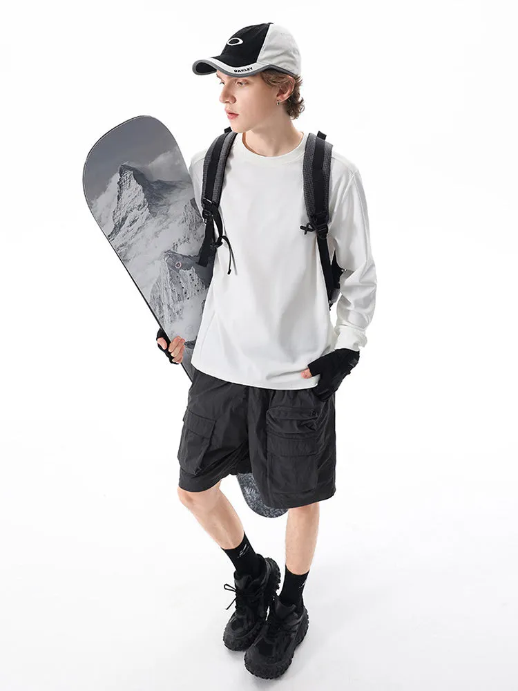 Outdoor Long-Sleeve Sweat-Wicking Quick-Dry Simple Loose Unisex Sports Top