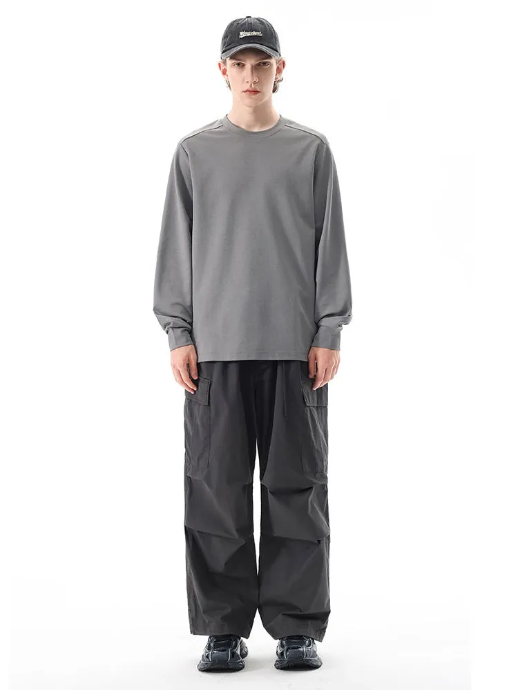 Outdoor Long-Sleeve Sweat-Wicking Quick-Dry Simple Loose Unisex Sports Top