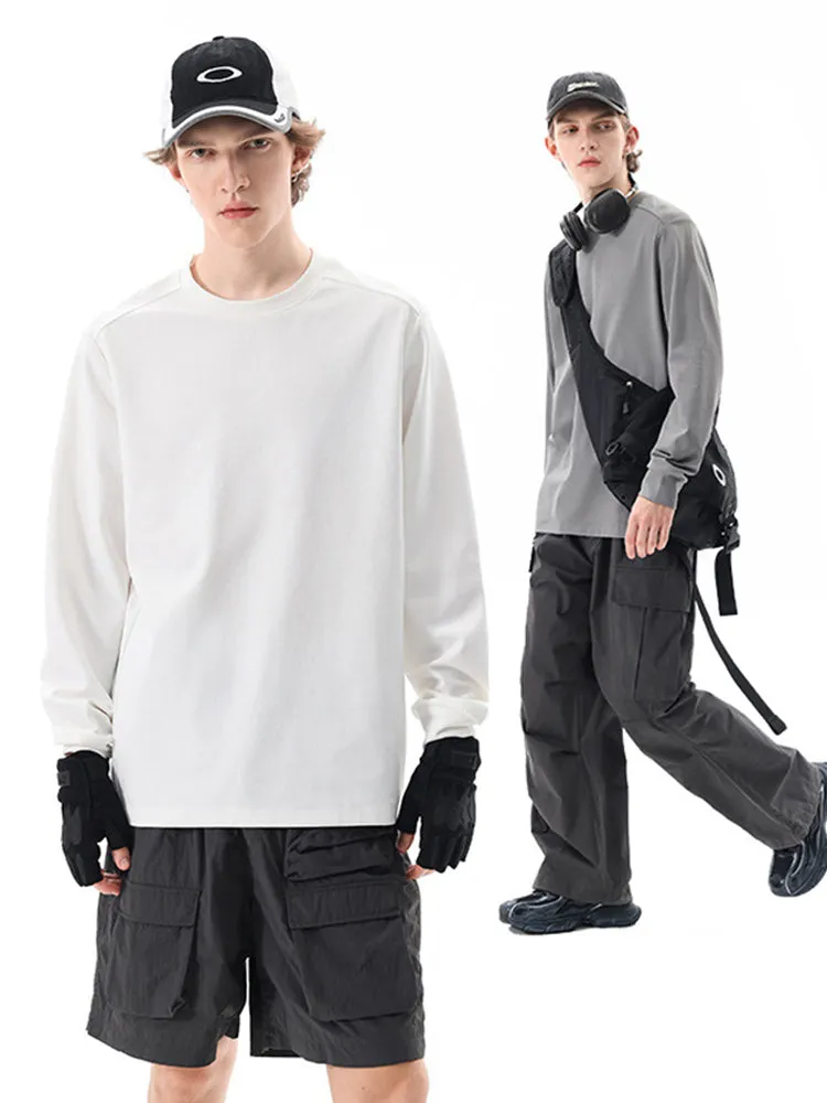 Outdoor Long-Sleeve Sweat-Wicking Quick-Dry Simple Loose Unisex Sports Top