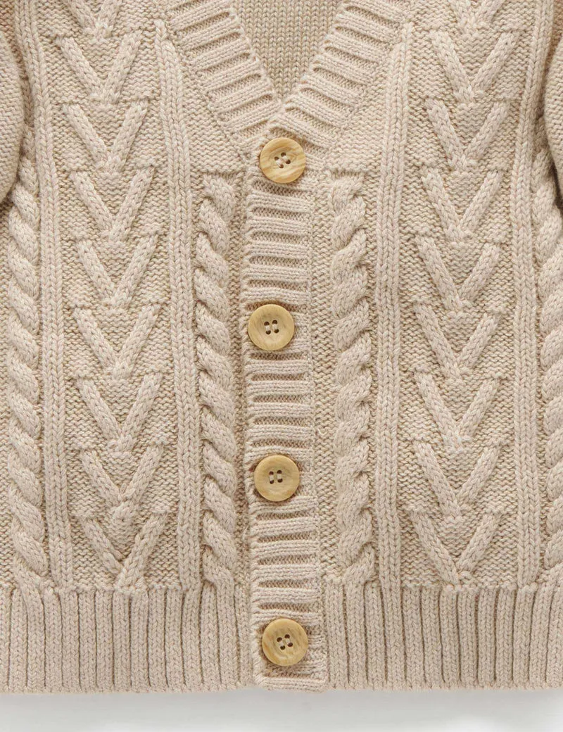 Purebaby Classic Cable Cardigan