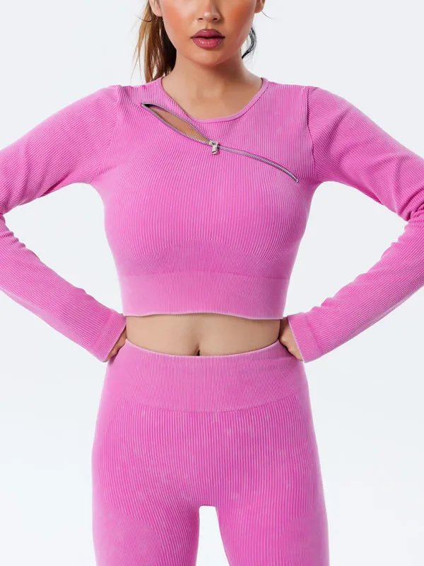 Quick Dry Long Sleeve Seamless Yoga Wear Top