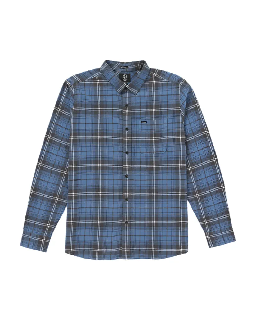 Volcom - Caden Plaid Long Sleeve Shirt (Blueberry) *SALE