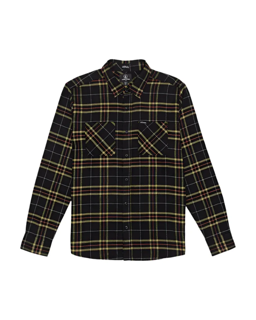 Volcom - Netastone Long Sleeve Flannel Shirt (Black)