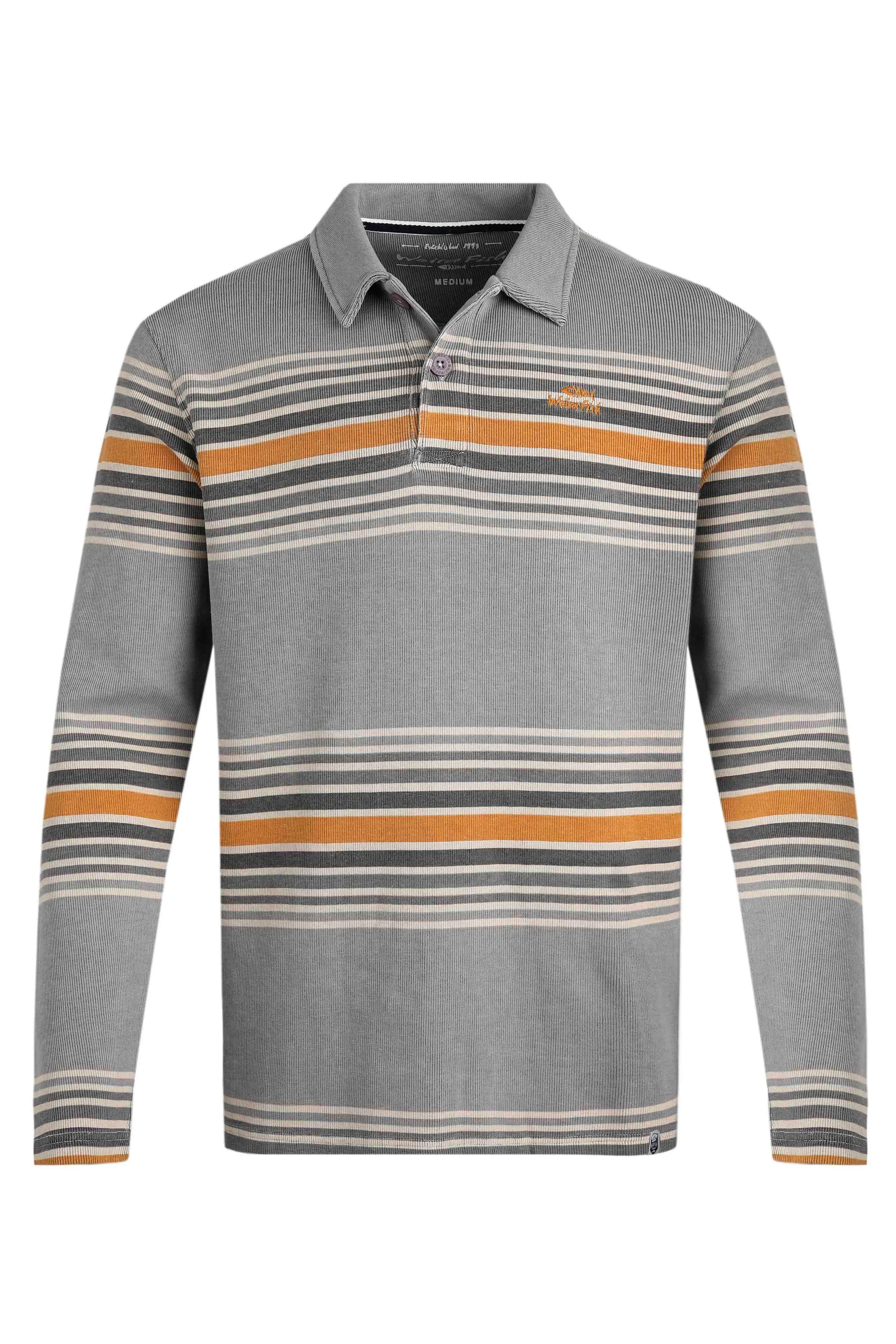 Weird Fish 2XL Limestone Caudale Heavyweight Stripe Rib Rugby Shirt