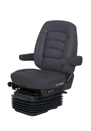 Wide Ride Serta (Lo-Pro Air Suspension, Bellows, Mid-Back, Dual Armrests, Heating, Black Ultra-Leather)