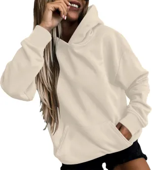 Women Y2k Hoodies Casual Oversized Sweatshirt Loose Pullover Long Sleeve Lightweight Fleece Fashion Comfy Fall Tops
