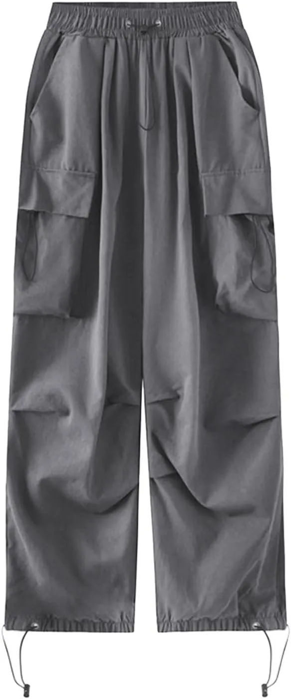 Women's Wide Leg Sweatpants Elastic High Waist Straight Leg Athletic 2025 Trendy Casual Baggy Trousers with Pockets